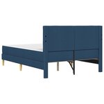 vidaXL Cadre de lit avec matelas Bleu 120 x 200 cm Tissu