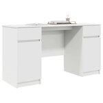vidaXL Bureau avec tiroir Blanc 140 x 49 x 76 cm Bois d'ingénierie
