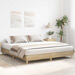 vidaXL Cadre de lit sans matelas chêne sonoma 180x200 cm