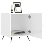 vidaXL Tables de chevet 2 Pièces blanc brillant 40x40x50 cm