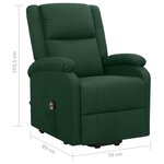 vidaXL Fauteuil Vert foncé Tissu