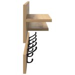 vidaXL Porte-manteau mural chêne artisanal 90 x 15 x 36 cm