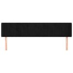 vidaXL Tête de lit avec oreilles Noir 163x16x78/88 cm Velours