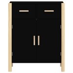 vidaXL Buffet Noir 62x38x75 cm Bois d'ingénierie