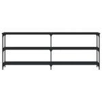 vidaXL Table console noir 200x29x75 cm bois d'ingénierie