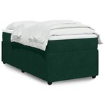 vidaXL Sommier à lattes de lit et matelas Vert foncé 80x200 cm Velours