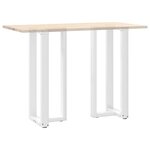 vidaXL Pieds de table de bar en T  2 pièces  blanc  40 x 35 x (100-101) cm  acier