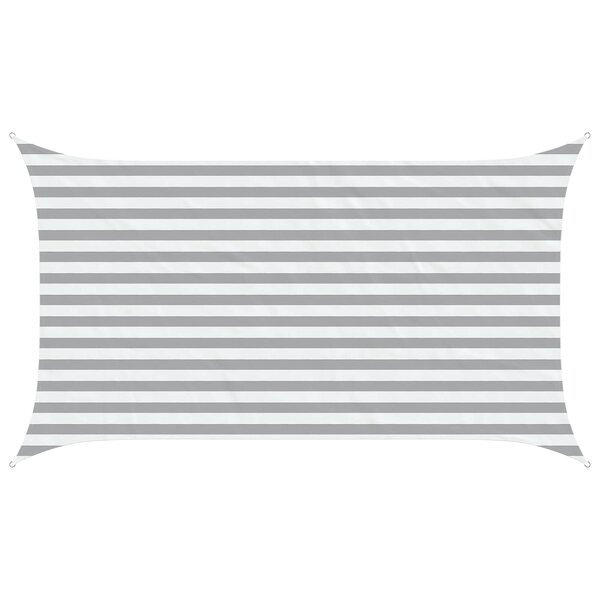 vidaXL Voile d'ombre Gris clair et blanc 2 x 3 5 m
