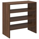 vidaXL Étagères à chaussures 2 Pièces empilable chêne marron 60x30x30 5cm