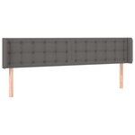 vidaXL Tête de lit avec oreilles Gris 163x16x78/88 cm Similicuir
