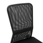 vidaXL Chaise de bureau Noir 44x52x100 cm Tissu en maille