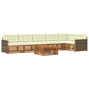 vidaXL Ensemble de canapés d'extérieur 7 pc Naturel et Crème