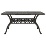 vidaXL Ensemble manger de jardin 5 Pièces bronze aluminium coulé
