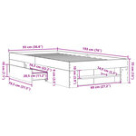 vidaXL Cadre de lit sans matelas chêne sonoma 90x190 cm