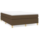 vidaXL Cadre de lit marron foncé 140x200 cm tissu