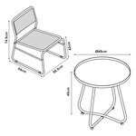 Ensemble de bistrot avec table basse et 2 chaises vert noir 03_0009407