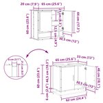 vidaXL Ensemble de mobilier de salle de bain 2 Pièces Chêne artisanal