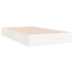 vidaXL Cadre de lit blanc bois massif 100x200 cm
