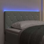 vidaXL Tête de Lit LED Argyle Gris clair 80 cm Velours