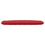 vidaXL Coussin de Dos Rouge 200 x 19 x 50 cm tissu