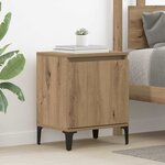 vidaXL Cabinet de chevet chêne artisanal 40 x 30 x 50 cm