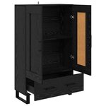 vidaXL Haut Armoire Chêne noir 69 5 x 31 x 115 cm Bois d'ingénierie
