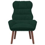 vidaXL fauteuil Vert foncé 69 x 74 x 93 cm Velours