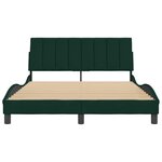 vidaXL Cadre de lit sans matelas Hanko vert foncé 120x200 cm velours