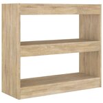 vidaXL Bibliothèque/Séparateur de pièce chêne sonoma 80x30x72 cm