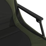 vidaXL Chaise longue de pêche avec pieds à boue réglables pliable vert