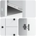 vidaXL Buffet Blanc 89 x 34 5 x 60 cm Bois d'ingénierie