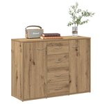 vidaXL Buffet chêne artisanal 88x30x64 cm bois d'ingénierie