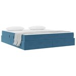 vidaXL Lit avec rangement et matelas Bleu foncé 160 x 200 cm Velours