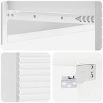 vidaXL Table d'appoint murale Blanc brillant 87 5 x 34 5 x 17 cm