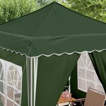 vidaXL Tente de fête pop-up 195 x 195 x 245 cm Vert Tissu Oxford