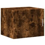 vidaXL Armoire de rangement mince chêne fumé 50x42 5x225 cm