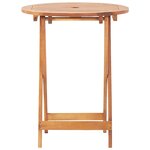 vidaXL Table pliable de jardin 60x75 cm bois d'acacia massif