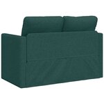 vidaXL Canapé-lit 2 en 1 vert foncé 112x174x55 cm tissu