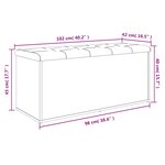 vidaXL Banc de rangement gris béton 102x42x45 cm bois d'ingénierie