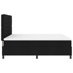 vidaXL Lit à ressorts avec matelas Noir 180 x 200 cm tissu