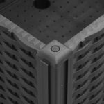 vidaXL Jardinière à roulettes noir 80x50x54 cm PP