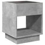 vidaXL Table basse avec LED infini gris béton 40x40x50 cm