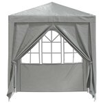 vidaXL Tente de fête Gris clair 200 x 200 x 240 cm PE et acier