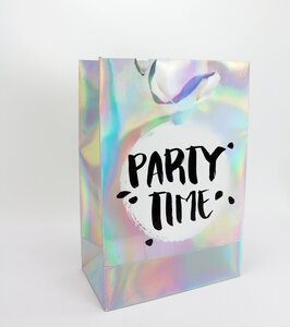 Sac cadeau holographique 22 5 x 33 5 cm