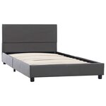 vidaXL Cadre de lit sans matelas gris similicuir 90x200 cm