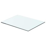 vidaXL Panneaux d'étagère 2 Pièces Verre Transparent 40 x 25 cm