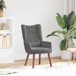 vidaXL fauteuil Gris foncé 63 x 67 x 94 cm Velours