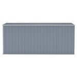 vidaXL Abri de jardin mural Gris 118x382x178 cm Acier galvanisé