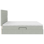 vidaXL Lit avec des lumières à LED Gris clair 200 x 200 cm Velours