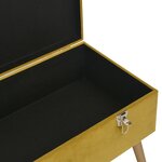 vidaXL Banc avec compartiment de rangement 80cm Jaune moutarde Velours